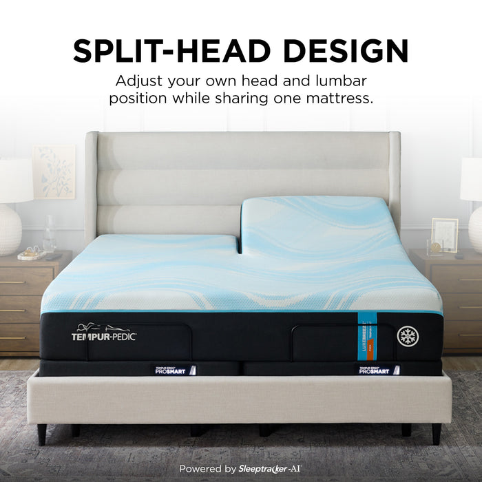 Tempur-Pedic® LuxeBreeze® Split Head King Sleep System Firm