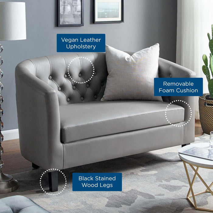 Prospect Upholstered Vinyl Loveseat