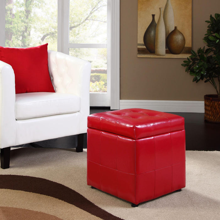 Volt Storage Upholstered Vinyl Ottoman