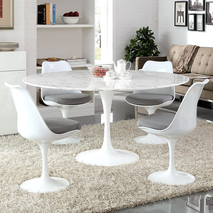 Lippa 60" Round Artificial Marble Dining Table