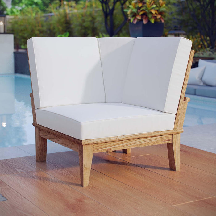 Marina Outdoor Patio Teak Corner Sofa