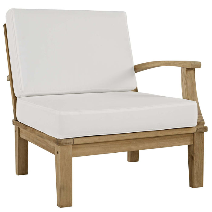 Marina Outdoor Patio Teak Right-Facing Sofa