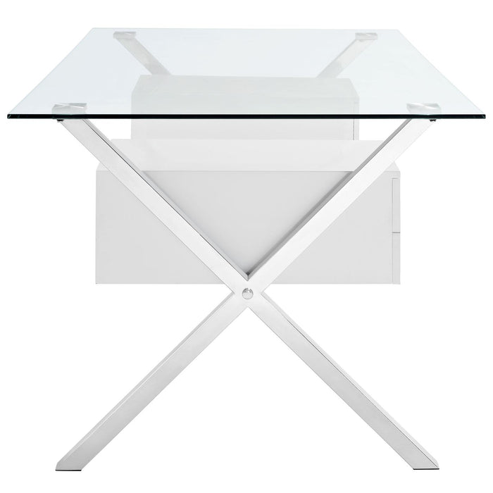 Abeyance Glass Top Office Desk