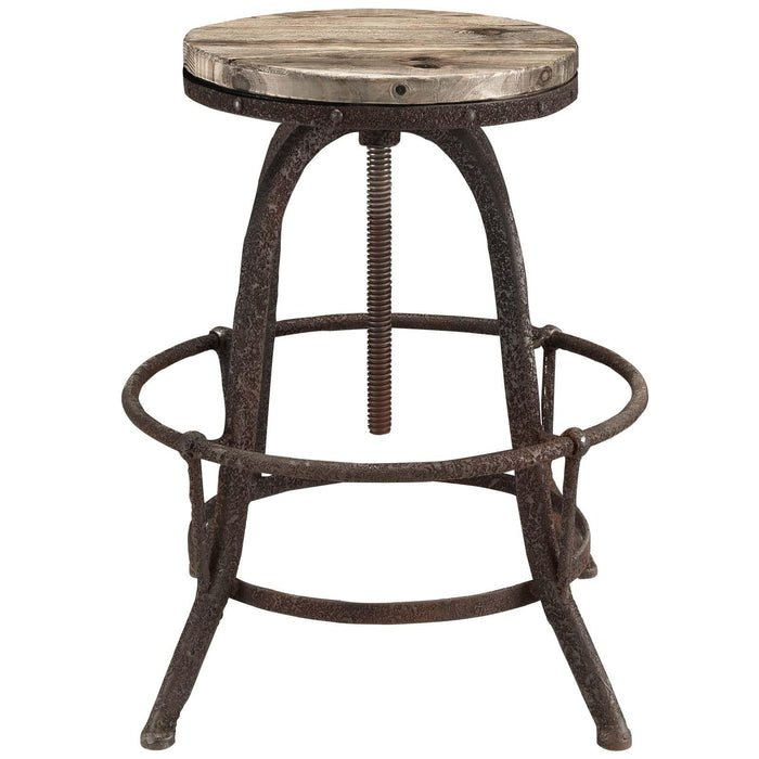 Collect Wood Top Bar Stool