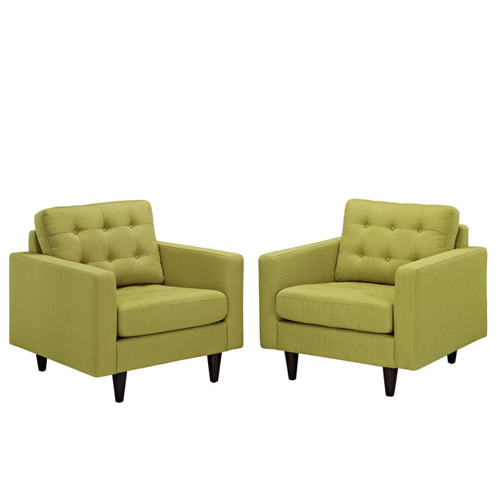 Empress Armchair Upholstered Fabric Set of 2