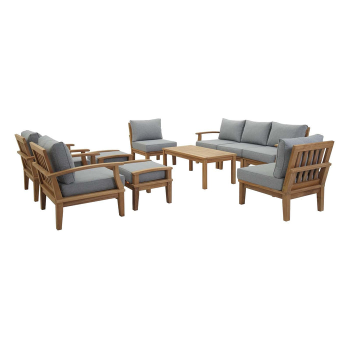 Marina 10 Piece Outdoor Patio Teak Set image