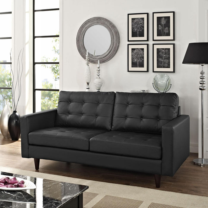 Empress Bonded Leather Loveseat