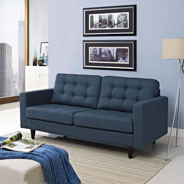 Empress Upholstered Fabric Loveseat