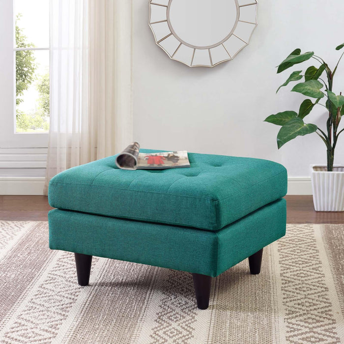 Empress Upholstered Fabric Ottoman