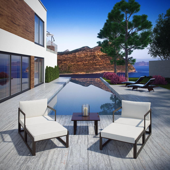 Fortuna 5 Piece Outdoor Patio Sectional Sofa Set