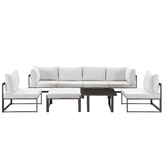 Fortuna 8 Piece Outdoor Patio Sectional Sofa Set