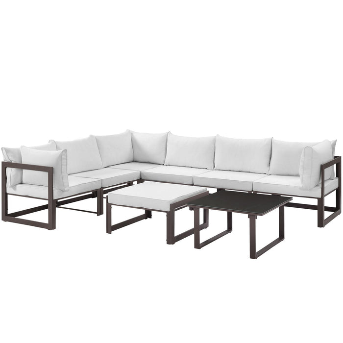 Fortuna 8 Piece Outdoor Patio Sectional Sofa Set