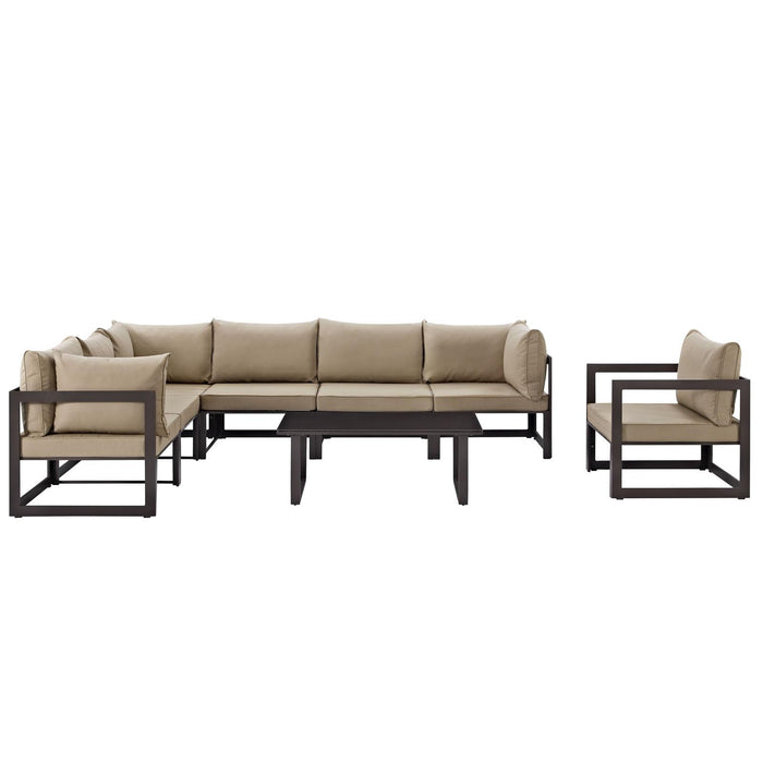 Fortuna 8 Piece Outdoor Patio Sectional Sofa Set