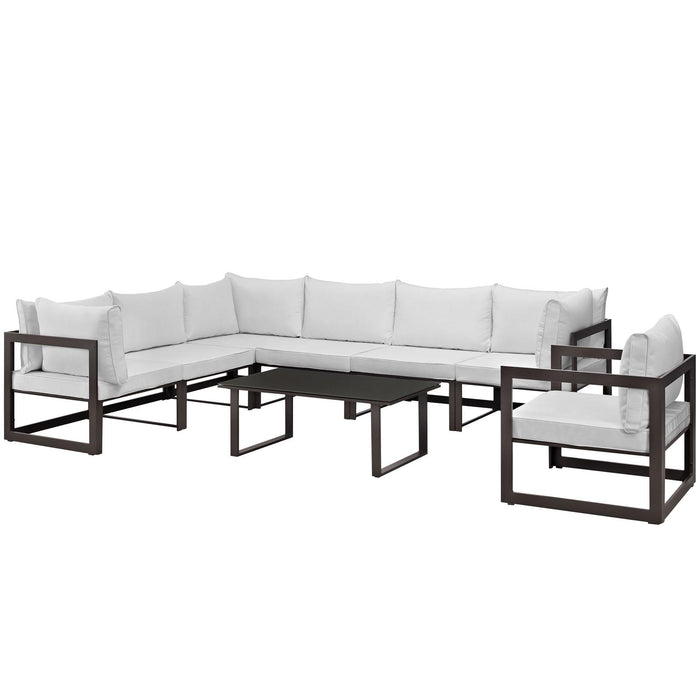 Fortuna 8 Piece Outdoor Patio Sectional Sofa Set