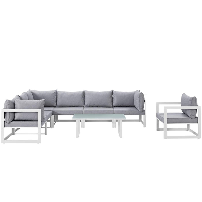 Fortuna 8 Piece Outdoor Patio Sectional Sofa Set