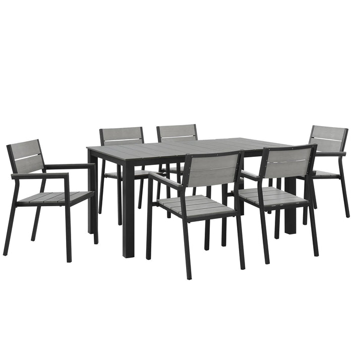 Maine 7 Piece Outdoor Patio Dining Set image