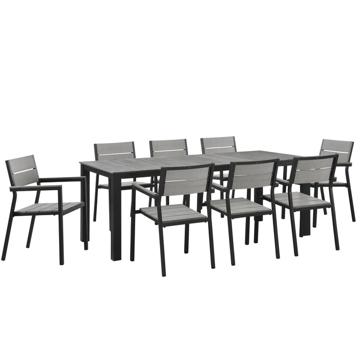 Maine 9 Piece Outdoor Patio Dining Set image