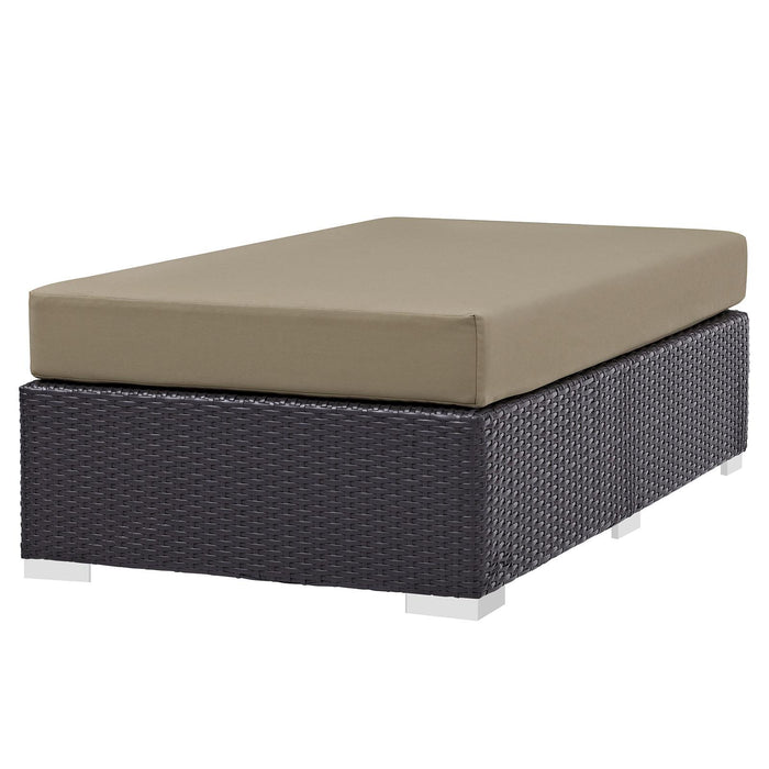 Convene Outdoor Patio Fabric Rectangle Ottoman