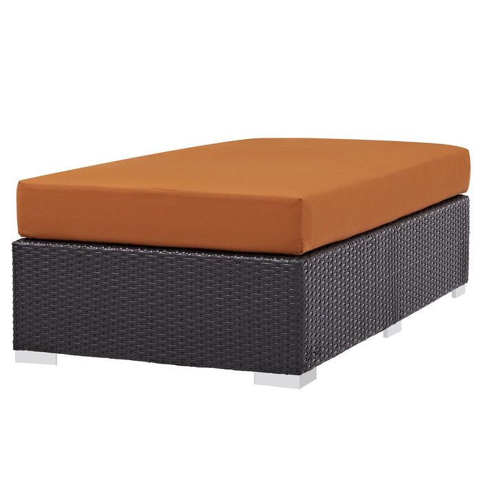 Convene Outdoor Patio Fabric Rectangle Ottoman