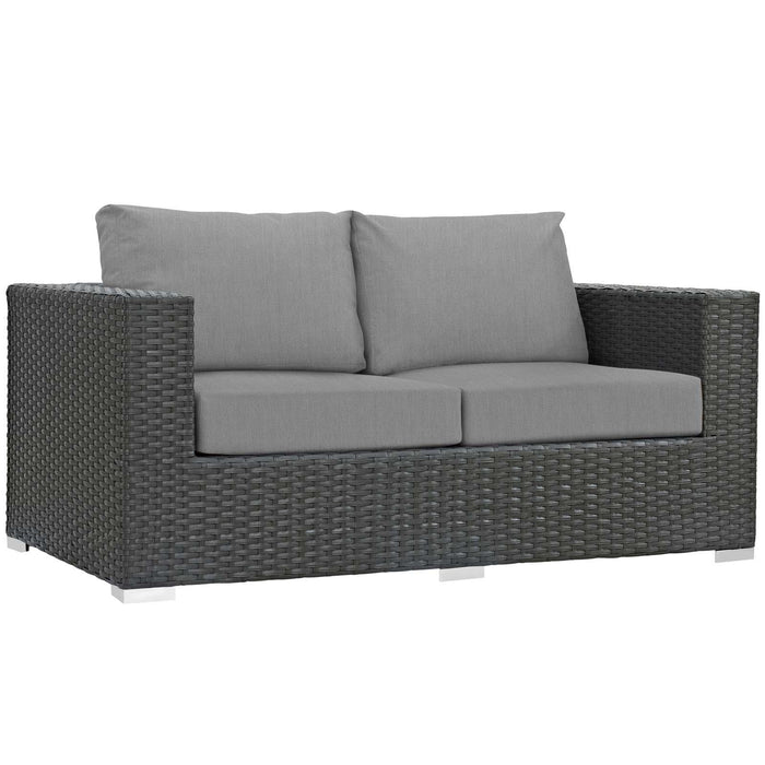 Sojourn 5 Piece Outdoor Patio Sunbrella� Sectional Set