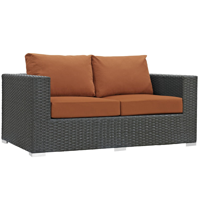 Sojourn 8 Piece Outdoor Patio Sunbrella� Sectional Set