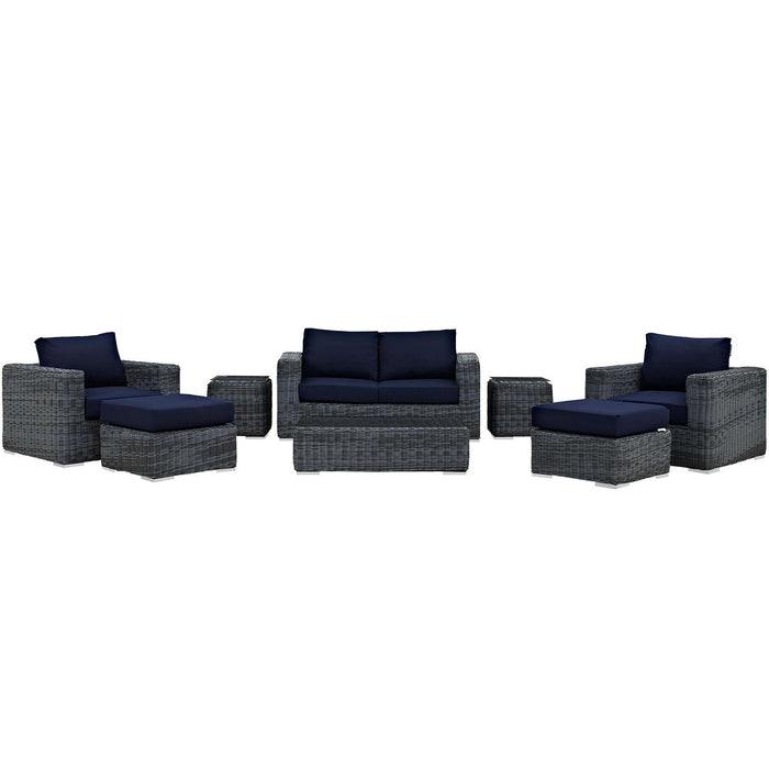 Summon 8 Piece Outdoor Patio Sunbrella� Sectional Set