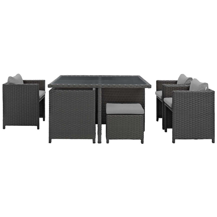 Sojourn 9 Piece Outdoor Patio Sunbrella� Dining Set