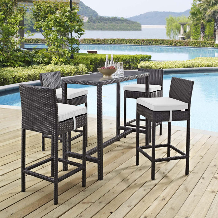 Convene 5 Piece Outdoor Patio Pub Set