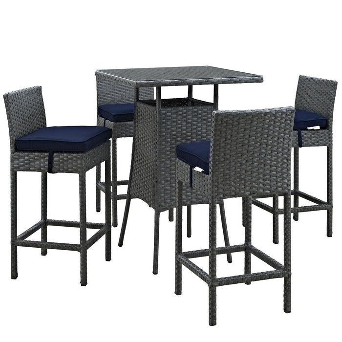 Sojourn 5 Piece Outdoor Patio Sunbrella� Pub Set