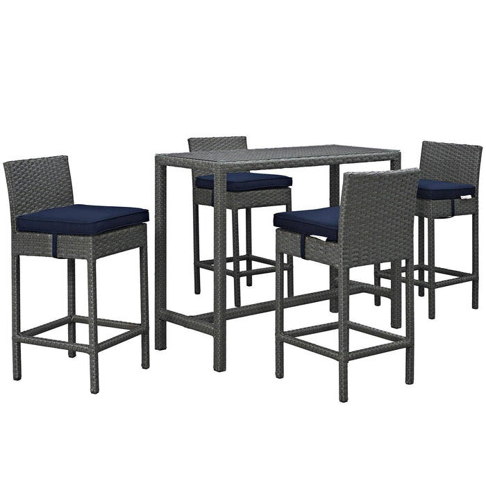 Sojourn 5 Piece Outdoor Patio Sunbrella� Pub Set