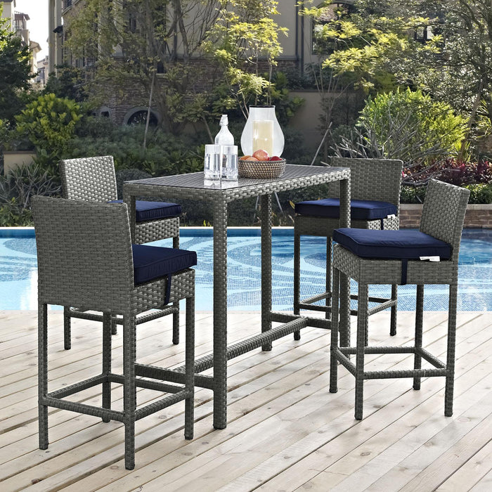 Sojourn 5 Piece Outdoor Patio Sunbrella� Pub Set