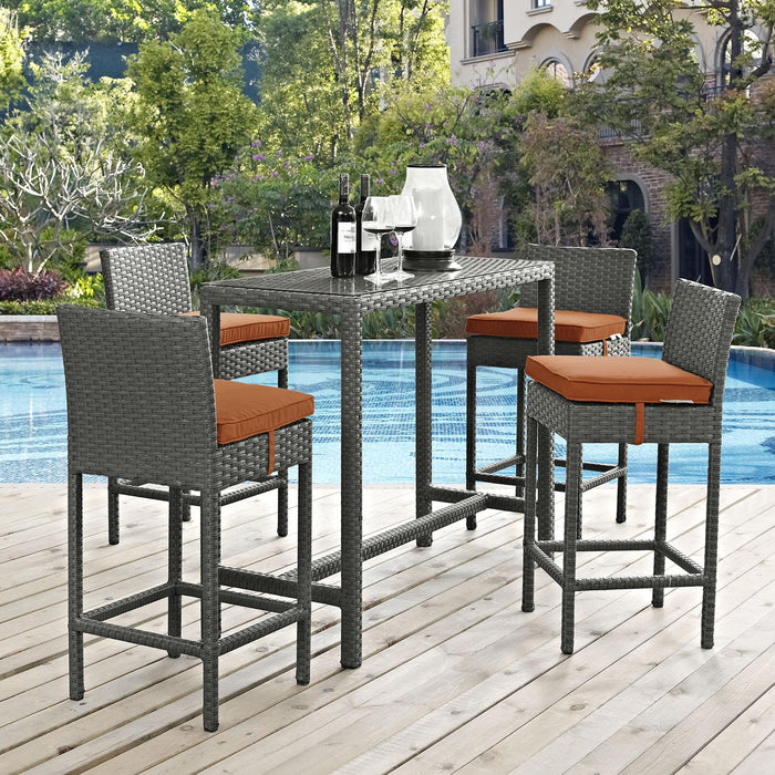 Sojourn 5 Piece Outdoor Patio Sunbrella� Pub Set