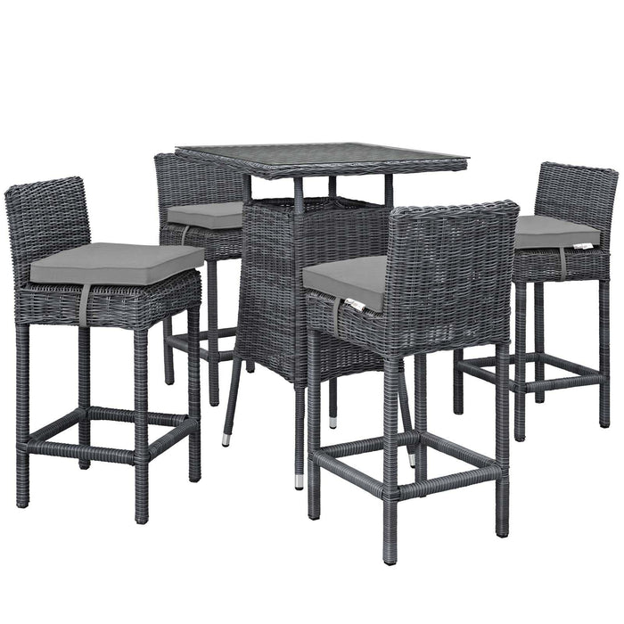 Summon 5 Piece Outdoor Patio Sunbrella� Pub Set