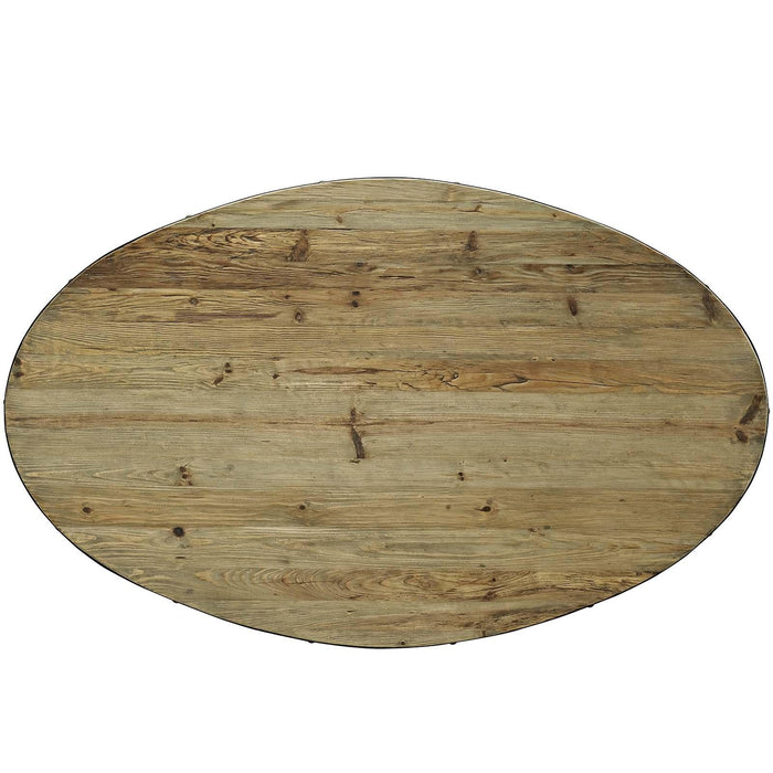 Drive 78" Oval Wood Top Dining Table