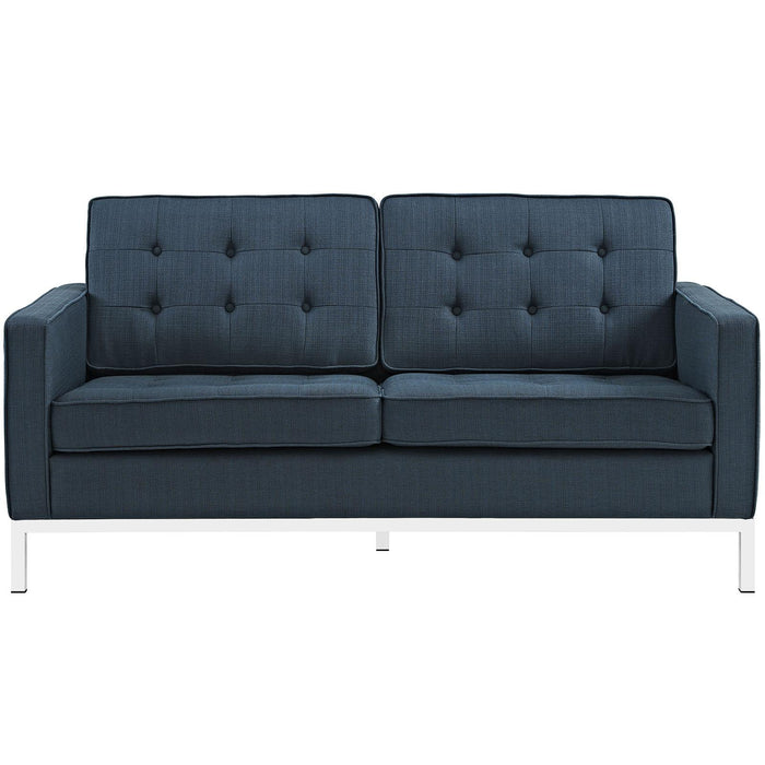 Loft Upholstered Fabric Loveseat