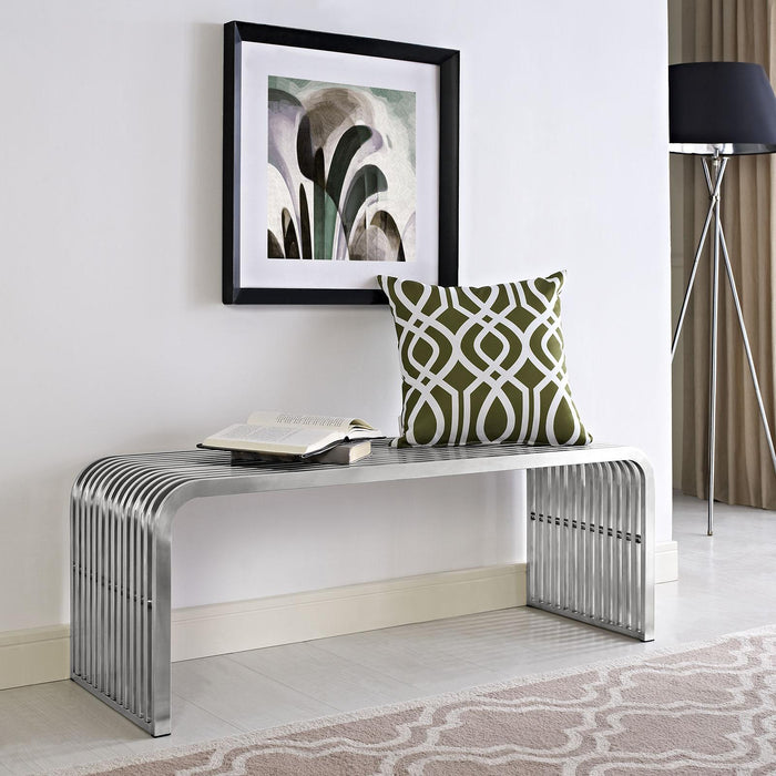 Pipe 47" Stainless Steel Bench