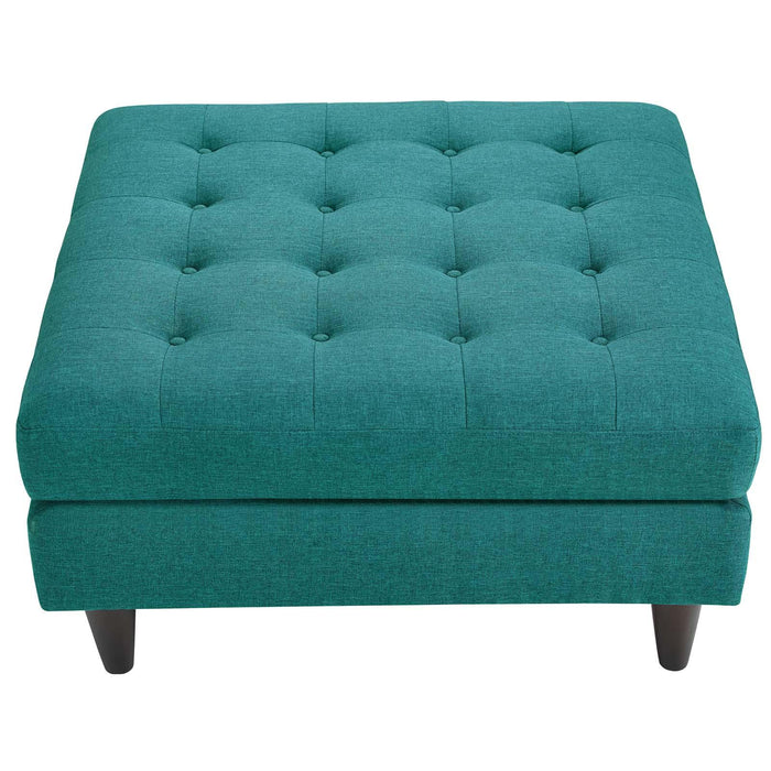 Empress Upholstered Fabric Large Ottoman