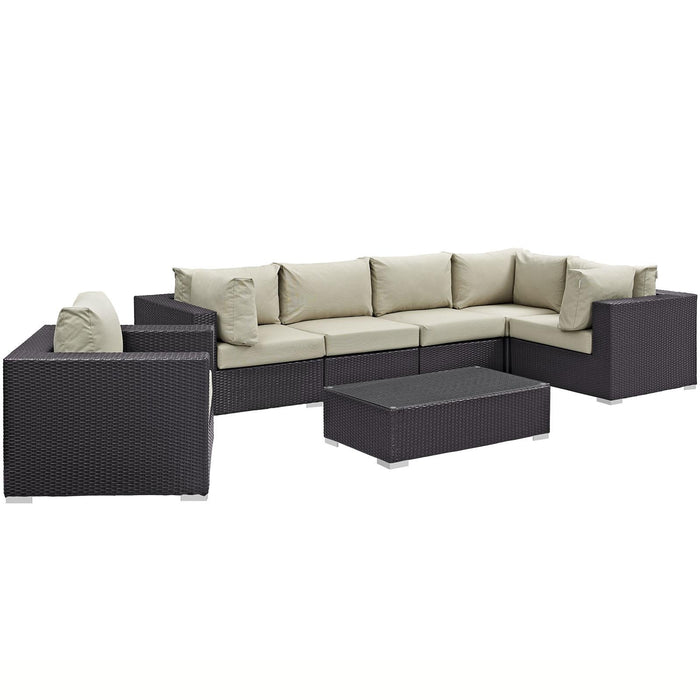 Convene 7 Piece Outdoor Patio Sectional Set image