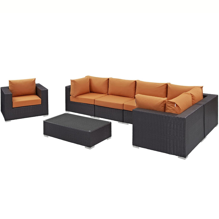 Convene 7 Piece Outdoor Patio Sectional Set