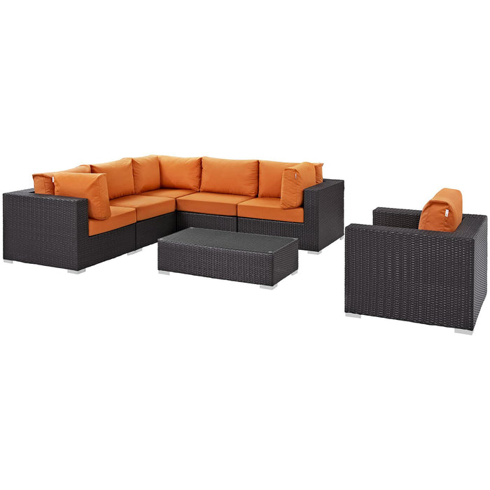 Convene 7 Piece Outdoor Patio Sectional Set