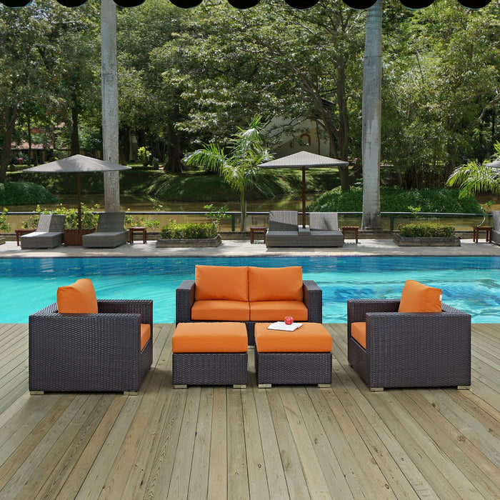 Convene 5 Piece Outdoor Patio Sofa Set