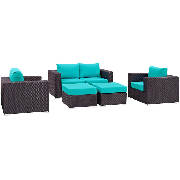 Convene 5 Piece Outdoor Patio Sofa Set