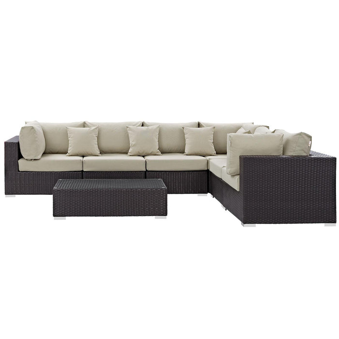 Convene 7 Piece Outdoor Patio Sectional Set