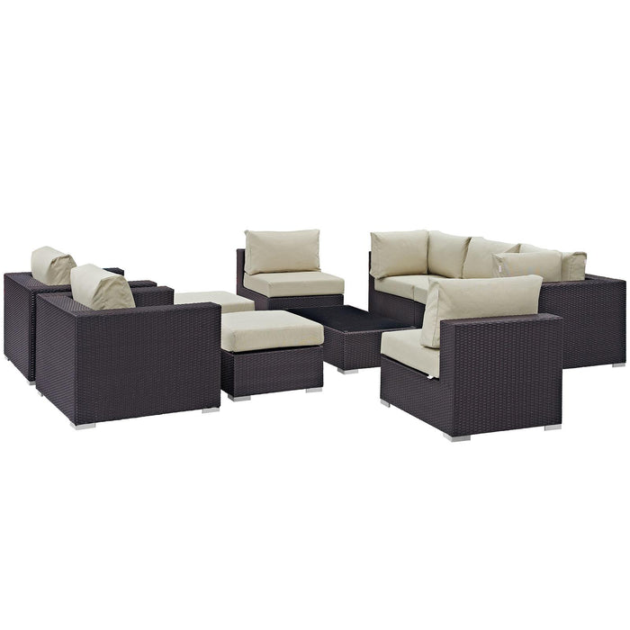 Convene 10 Piece Outdoor Patio Sectional Set image