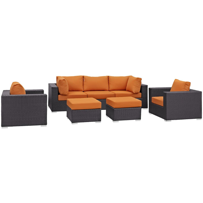 Convene 7 Piece Outdoor Patio Sectional Set