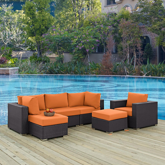 Convene 6 Piece Outdoor Patio Sectional Set