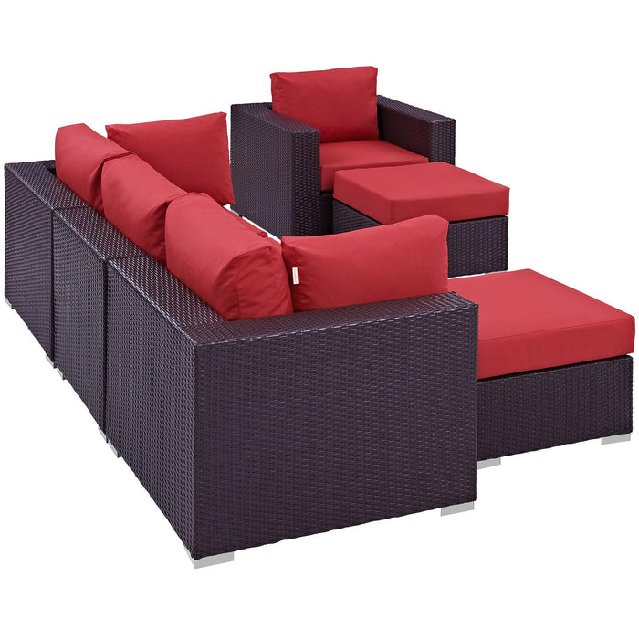 Convene 6 Piece Outdoor Patio Sectional Set