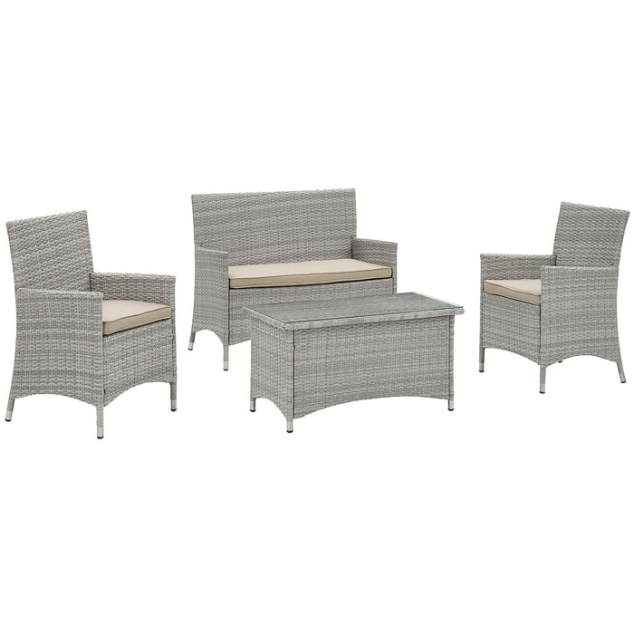 Bridge 4 Piece Outdoor Patio Patio Conversation Set image