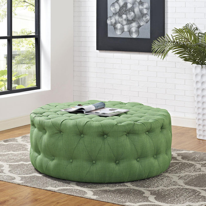 Amour Upholstered Fabric Ottoman