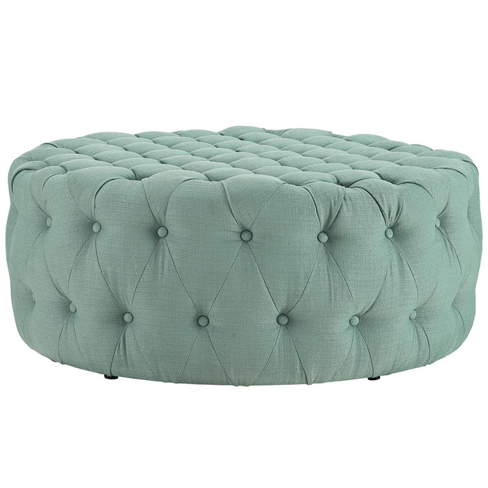 Amour Upholstered Fabric Ottoman